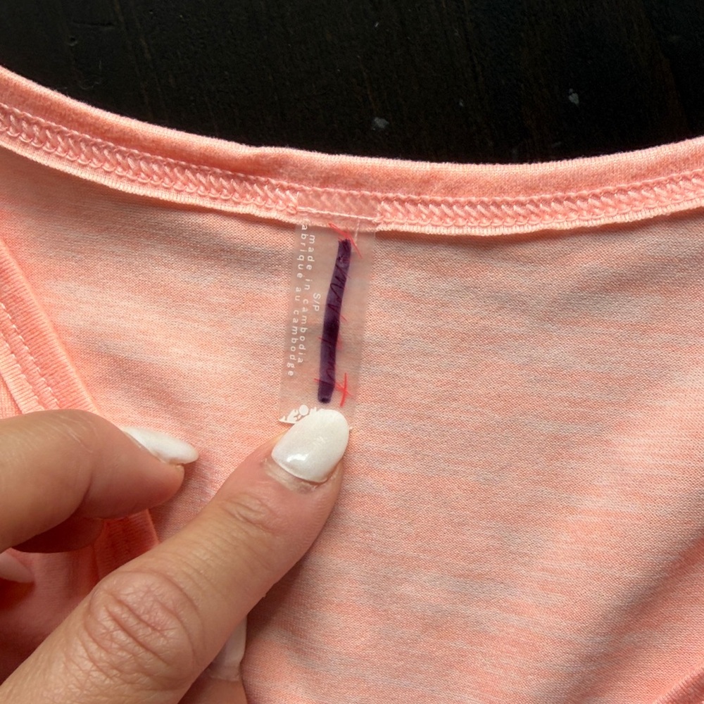 FREE PEOPLE MOVEMENT Active Peach Twist Front Tank Top S - Picture 3 of 3